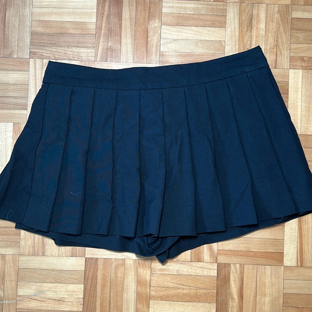 ZARA Black Pleated Mini Skirt